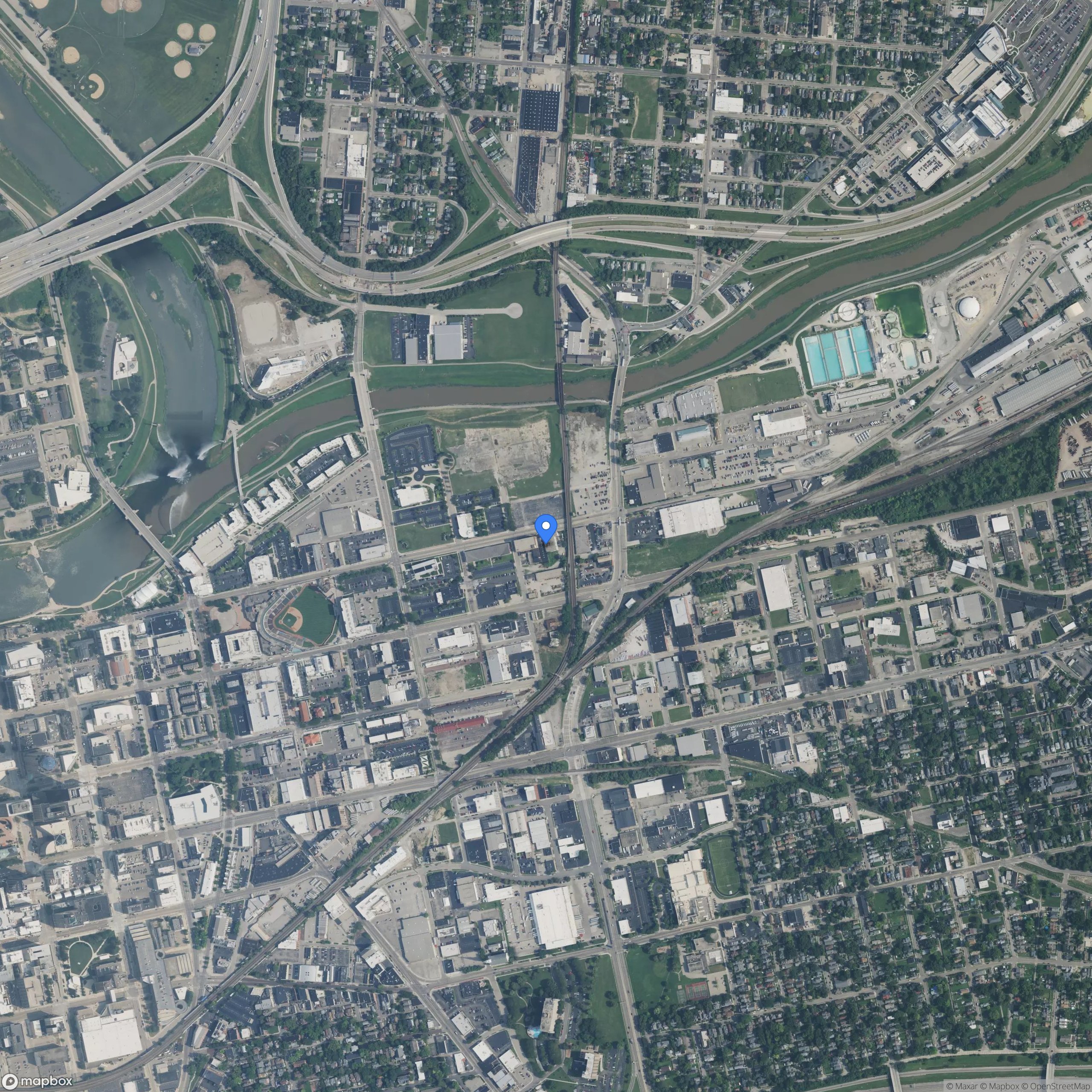 2 large abandoned brick businesses