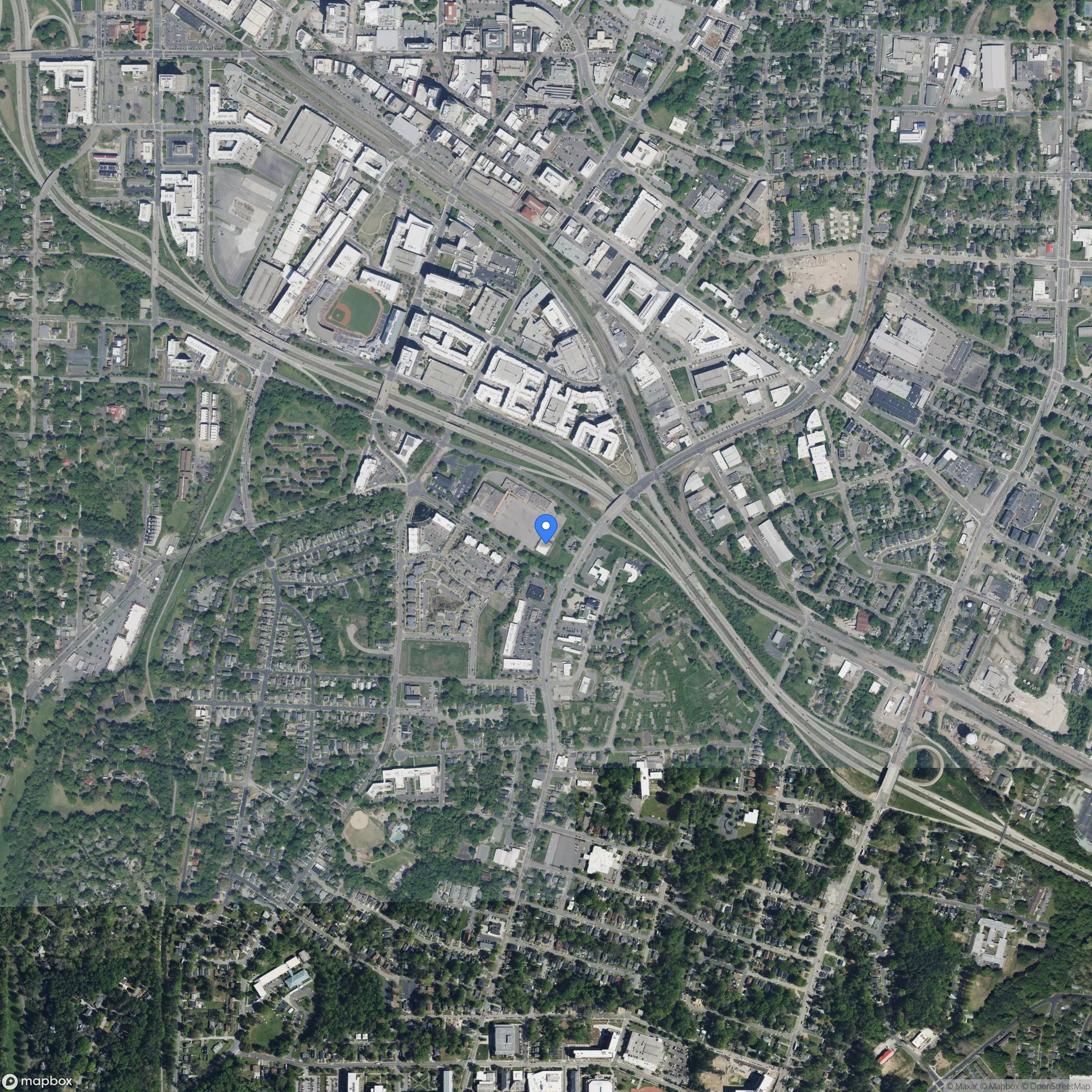 strip mall and supermarket